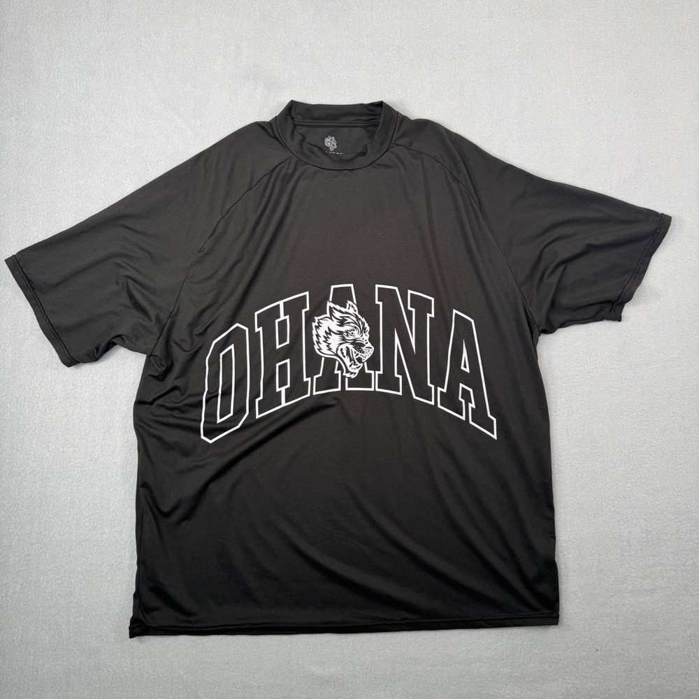 Darc Sport Hawaii Ohana Wolf Graphic Print Black Mens Large T-Shirt Dry Wolf Gym